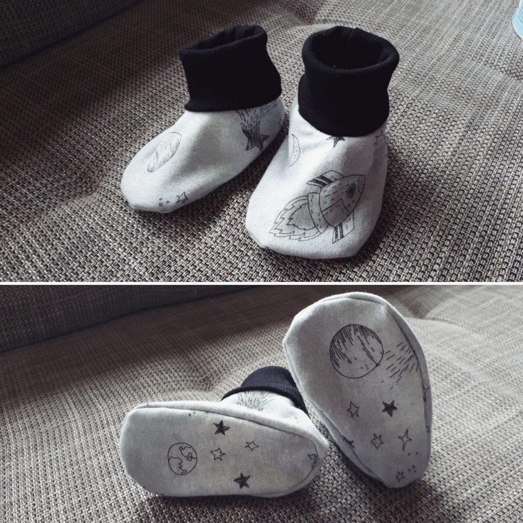 Baby Schuhe Jersey Stoff Bündchen