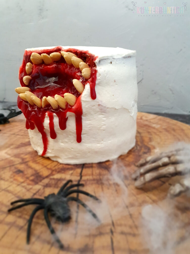 Halloween Kuchen Mandeln Marmelade