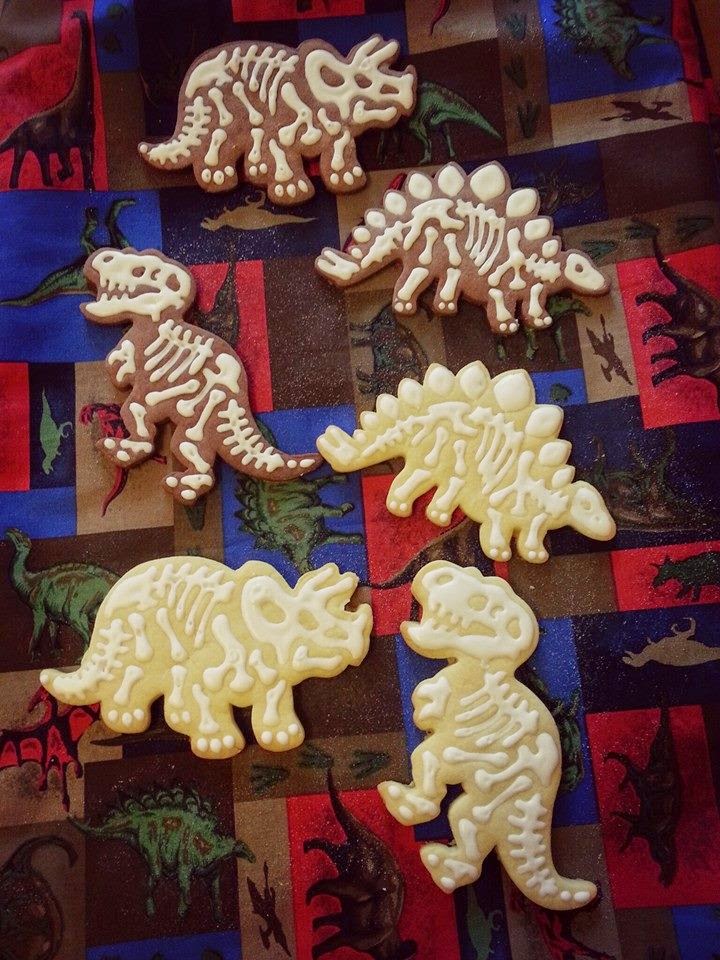 Butterplätzchen Kekse Mürbteig Dinosaurier