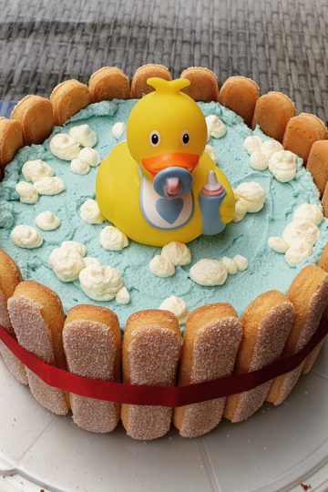 Baby Party Shower Ente Torte