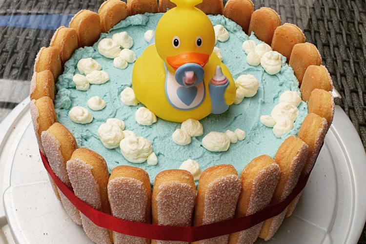 Baby Party Shower Ente Torte