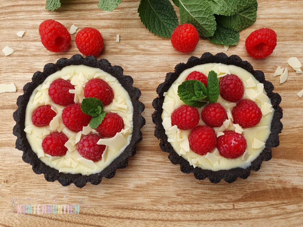 Oreo Himbeer Tartelettes weiße Schokolade